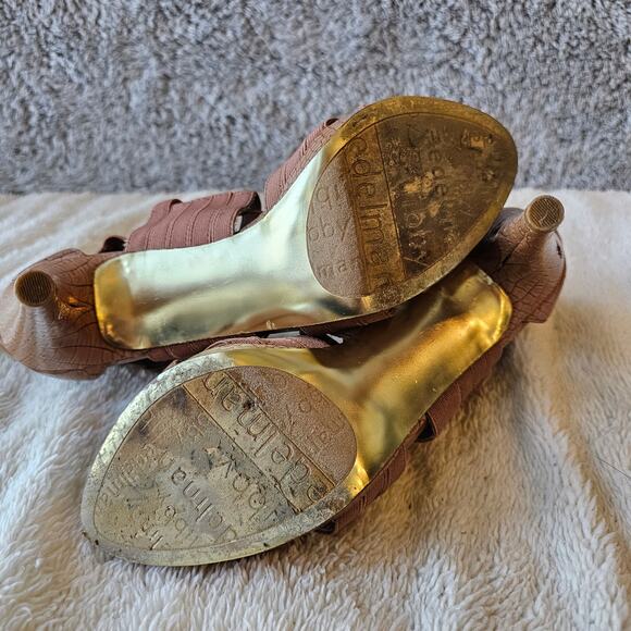 Libby Edelman Women's Gato‎ Cage Heels Stiletto Open Toe Size 7.5M Mauve Fairy - Picture 7 of 10